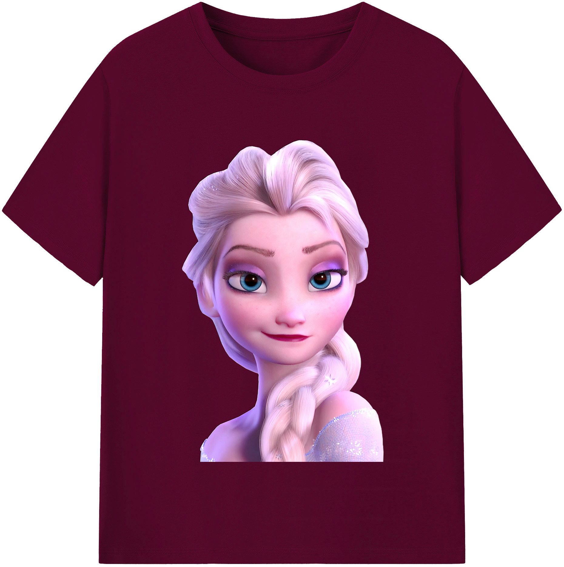 （画像用） アナと雪の女王 アンナ エルサ Frozen Anna Elsa レディースカジュアルプリントTシャツ（綿100％）